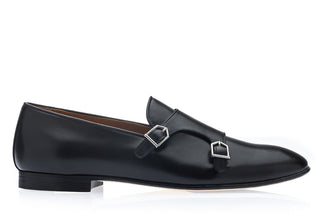 SPGM1387 Odilon Nappa black loafer side view