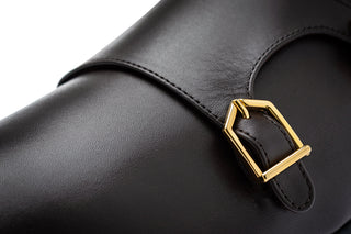 SPGM1387 Odilon Nappa cocoa loafer buckle detail