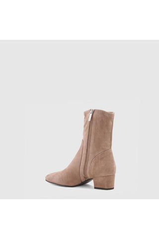 Aquatalia Stassi suede ankle boot in Champagne - view 4