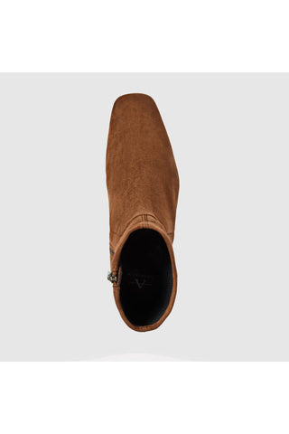 Aquatalia Stassi suede ankle boot in Cognac - view 3