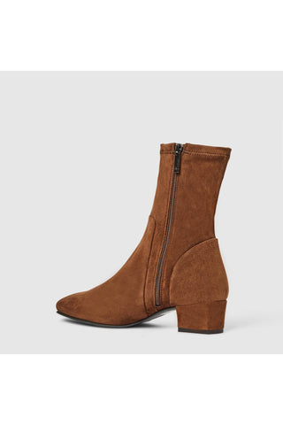 Aquatalia Stassi suede ankle boot in Cognac - view 4