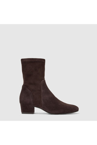 Aquatalia Stassi suede ankle boot in Espresso - front