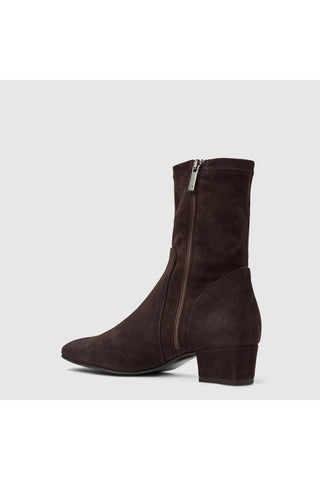 Aquatalia Stassi suede ankle boot in Espresso - view 4