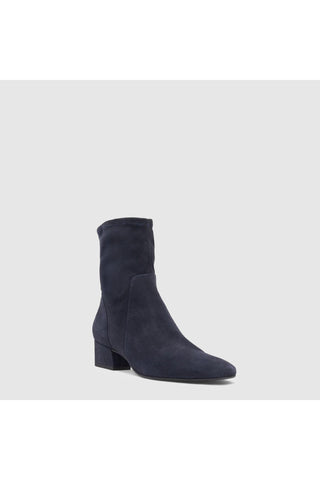 Aquatalia Stassi suede ankle boot in Navy - view 2