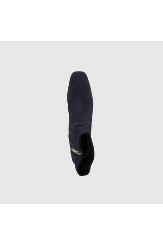Aquatalia Stassi suede ankle boot in Navy - view 3