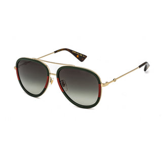 Gucci GG0062S Sunglasses Gold Green / Grey Gradient