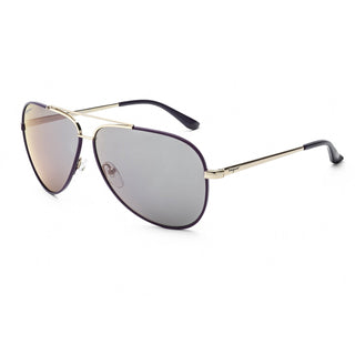 Salvatore Ferragamo SF131S Sunglasses Shiny Light Gold W/Purple Enamel / Purple Gradient