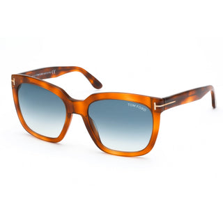 Tom Ford FT0502 Sunglasses Blonde Havana / Gradient Blue