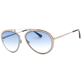Tom Ford FT0508 Sunglasses Shiny Dark Ruthenium / Gradient Blue