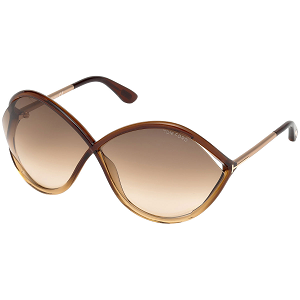 Tom Ford FT0528 Sunglasses Dark Brown/other / Gradient Brown