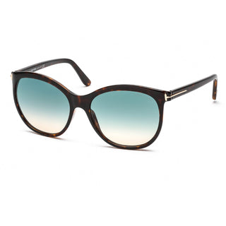 Tom Ford FT0568 Sunglasses Dark Havana / Green Gradient