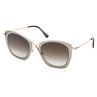 Tom Ford FT0605 Sunglasses Grey Mirrored / Brown Gradient