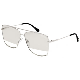 Tom Ford FT0651 Sunglasses Shiny Rhodium / Smoke Mirror