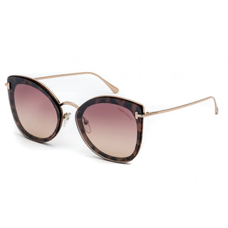 Tom Ford FT0657 Sunglasses Vintage Pink Havana / Clear Lens