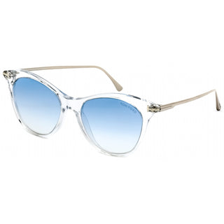 Tom Ford FT0662 Sunglasses white/crystal  / blue mirror