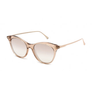 Tom Ford FT0662 Sunglasses Shiny Light Brown / Brown Mirror