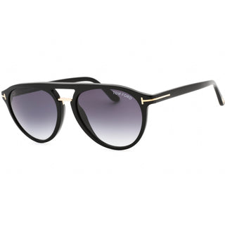 Tom Ford FT0697 Sunglasses Shiny Black / Gradient Blue