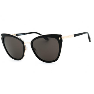 Tom Ford FT0717 Sunglasses Shiny Black Rose Gold / Smoke