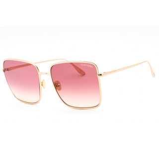Tom Ford FT0739 Sunglasses shiny rose gold / gradient bordeaux