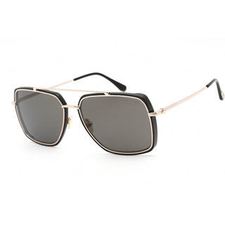 Tom Ford FT0750 Sunglasses Black/Rose Gold / Polarized Smoke
