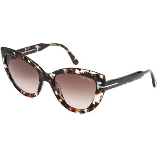 Tom Ford FT0762 Sunglasses Shiny Black / Brown Gradient
