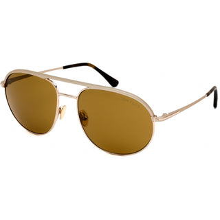 Tom Ford FT0772 Sunglasses Matte Rose Gold / Brown