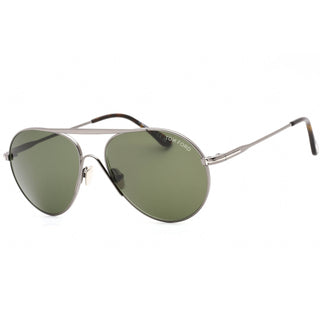 Tom Ford FT0773 Sunglasses Shiny Dark Ruthenium / Green
