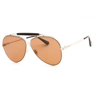 Tom Ford FT0818 Sunglasses Shiny Rose Gold / Brown