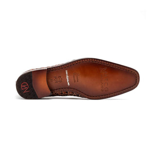 Marco Di Milano Trento Men's Shoes Cognac Genuine Caiman Crocodile Slip-On Loafers (MDM1115)