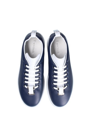 TS2 Leather Sneaker - Blue-Dellamoda