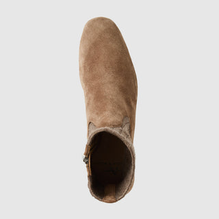 Ulyssa Cozy Ankle Boot in Amaretto Suede/Knit — view 3