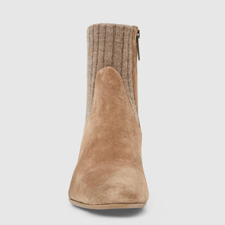 Ulyssa Cozy Ankle Boot in Amaretto Suede/Knit — view 5