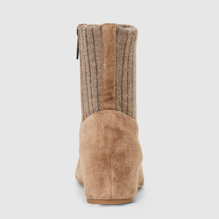 Ulyssa Cozy Ankle Boot in Amaretto Suede/Knit — view 6