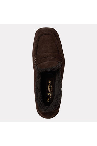Andre Assous Phoebe Suede Loafer Dark Brown view 3