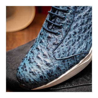 Marco Di Milano Varenna Men's Shoes Exotic Ostrich Skin Sneaker (MDM1213)