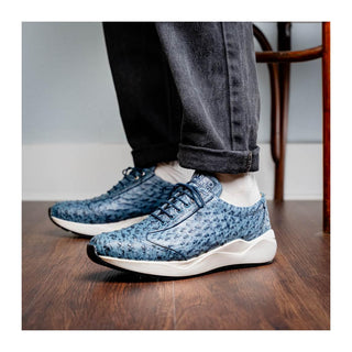 Marco Di Milano Varenna Men's Shoes Exotic Ostrich Skin Sneaker (MDM1213)