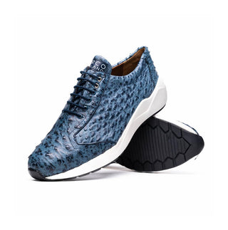 Marco Di Milano Varenna Men's Shoes Exotic Ostrich Skin Sneaker (MDM1213)