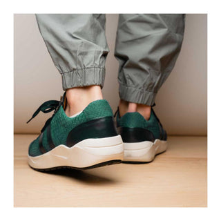 Marco Di Milano Verona Men's Shoes Green Exotic Python / Calfskin Fashion Sneakers (MDM1160)