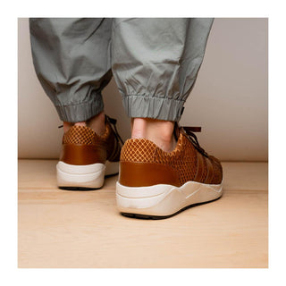 Marco Di Milano Verona Men's Shoes Honey Exotic Python / Calfskin Fashion Sneakers (MDM1160)