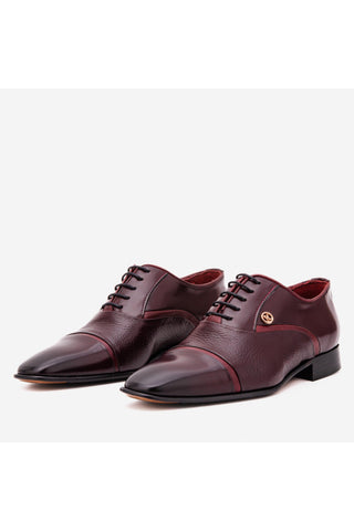 Vinci Rockwell Leather Oxford - Burgundy
