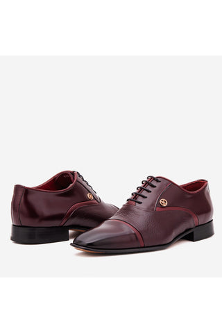 Vinci Rockwell Leather Oxford - Burgundy