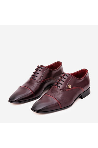 Vinci Rockwell Leather Oxford - Burgundy