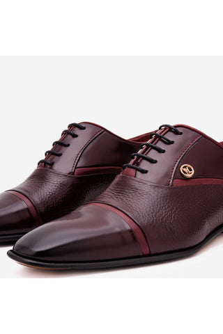 Vinci Rockwell Leather Oxford - Burgundy