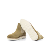 Ambrogio Bespoke Custom Men's Shoes Camel Suede Leather Chelsea Boots (AMB2112)-AmbrogioShoes