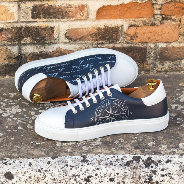 Louis Vuitton Navy Blue/Brown Denim and Leather High Top Sneakers