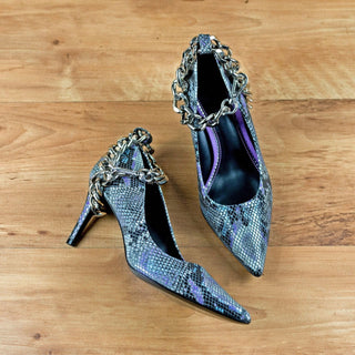 Ambrogio Bespoke Custom Women's Shoes Lilac Exotic Cascabel Snake-Skin Florence Pump (AMBW1109)-AmbrogioShoes