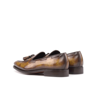 Ambrogio Bespoke Men's Shoes Cognac Patina Leather Chelsea Boots (AMB2446)-AmbrogioShoes