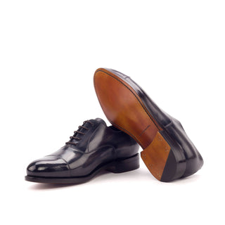 Ambrogio 3301 Men's Shoes Gray Patina Leather Oxfords (AMB1055)-AmbrogioShoes