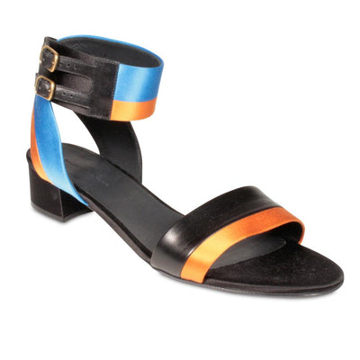 Balenciaga Womens Shoes Orange Satin/Leather Gladiator Sandals (BAL1501)-AmbrogioShoes