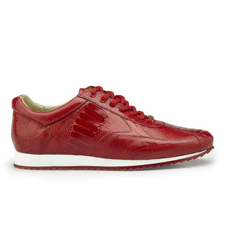 Belvedere 6005 Men's Dayton Flame Red Genuine Ostrich Sneakers (BVS2402)-AmbrogioShoes